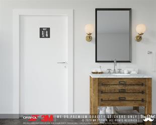 WC22 Unisex Tuvalet Simgesi Etiketi