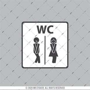 WC22 Unisex Tuvalet Simgesi Etiketi