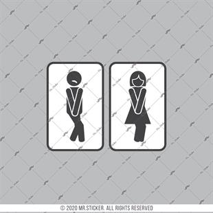 WC23 Bay Bayan Tuvalet Simgesi Seti