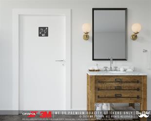 WC24 Unisex Tuvalet Simgesi Etiketi
