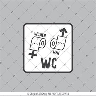 WC24 Unisex Tuvalet Simgesi Etiketi