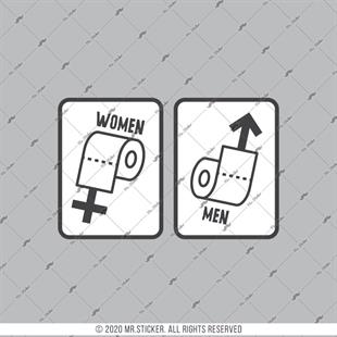 WC25 Bay Bayan Tuvalet Simgesi Seti