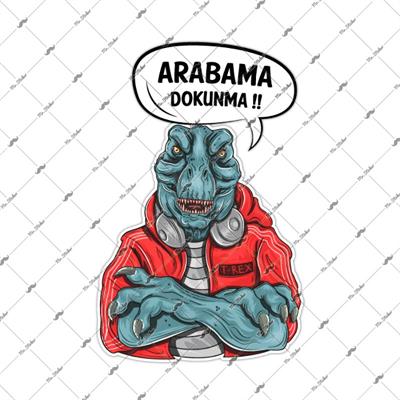 WRN26 Arabama Dokunma Kizgin Dinazor Etiketi