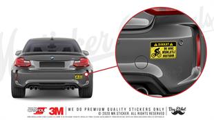 WRN50 Bu Arac Bisikletli Dostudur Etiketi - Sari