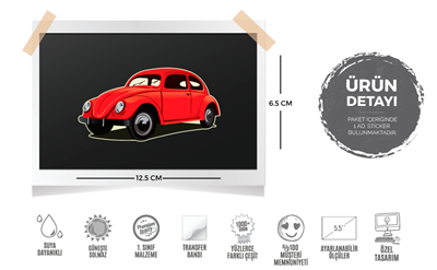 WWB1 Vintage Volkswagen Etiketi