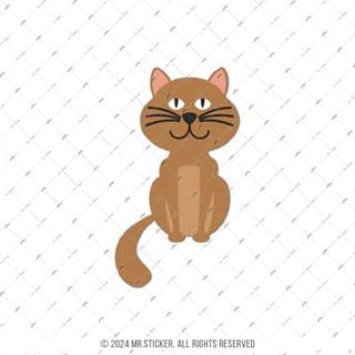 ANCT17- Kahverengi Kedi Etiketi