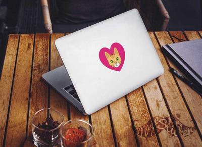 ANCT22- Kalp Kedi Etiketi