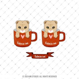 ANCT60 Scottish Fold Kedi Etiketi Seti - Kedinizin Ismine Ozel