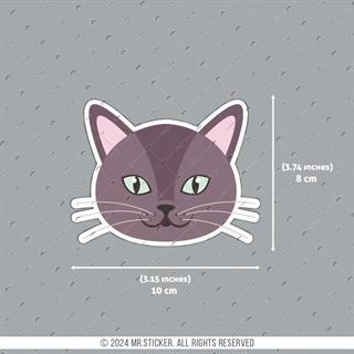 ANCT7- Gri Kedi Etiketi