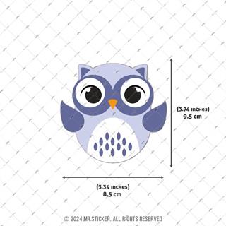 ANOW2- Mavi Gozluklu Baykus Etiketi
