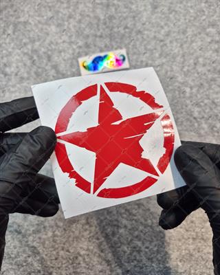 ARS15 Parlak Kırmızı Asker Yıldızı Etiketi | Fırsat Ürünü