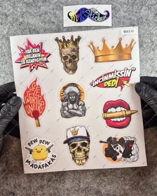BDLS31 Küçük Boy 10lu Sticker Seti
