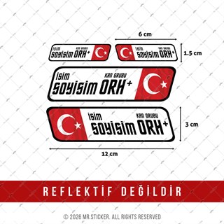 BT09 İsme Özel Kan Grubu Etiket Seti 