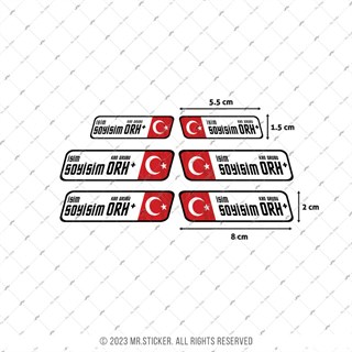 BT09 Reflektif İsme Özel Kan Grubu Etiket Seti 