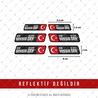 BT60 Kamuflaj Desenli İsme Özel Kan Grubu Etiket Seti