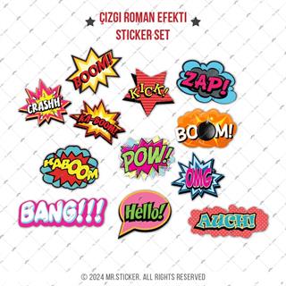 CEX16 Cizgi Roman Efekti Etiket Seti