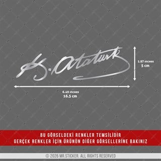 CHR4 Krom Seri Boy Kemal Atatürk İmza Etiketi