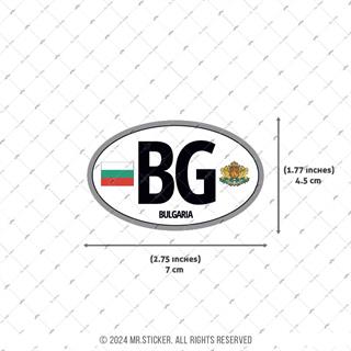 CSE24 Bulgaristan (BG) Reflektif Ulke Etiketi