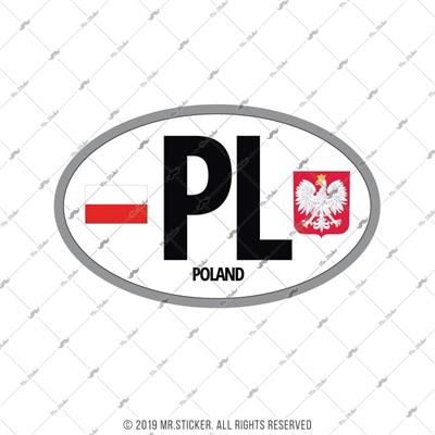 CSE57 Polonya (PL) Reflektif Ulke Etiketi