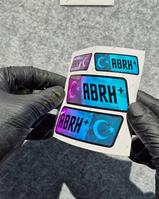 CSFTBT17 AB Rh Pozitif (+) Kan Grubu Etiket Seti Renk Değiştiren Seri