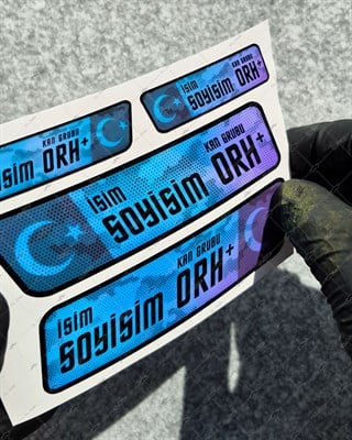CSFTBT19 İsme Özel Kan Grubu Etiket Seti - Renk Değiştiren Seri