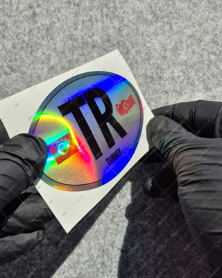 HLG106 Hologram Turkiye (TR) Reflektif Ulke Etiketi