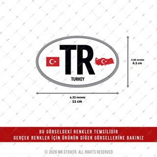 HLG106 Hologram Turkiye (TR) Reflektif Ulke Etiketi