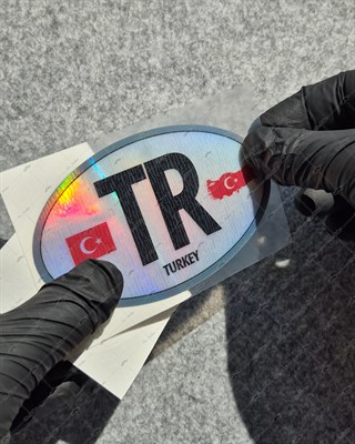 HLG106 Hologram Turkiye (TR) Reflektif Ulke Etiketi