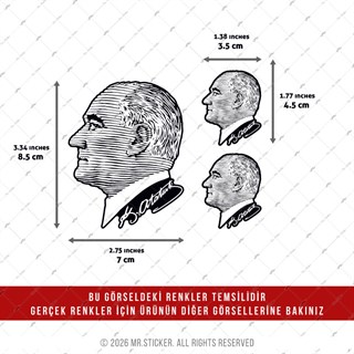 HLG109 Hologram Ozel Seri Ataturk Cizgi Calisma Set
