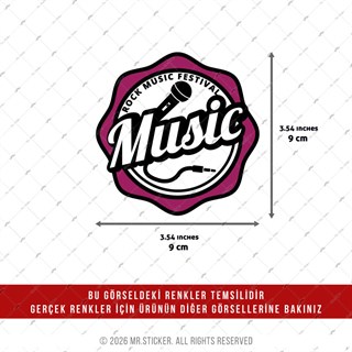 HLG111 Hologram Music Etiketi