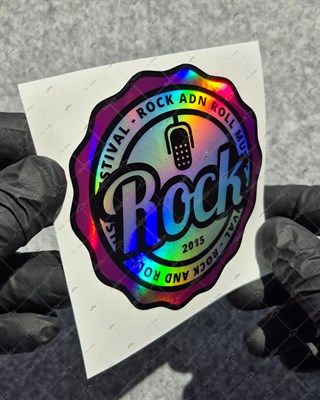 HLG112 Hologram Rock Yazılı Etiket