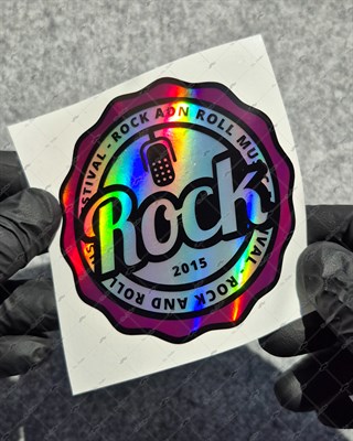 HLG112 Hologram Rock Yazılı Etiket