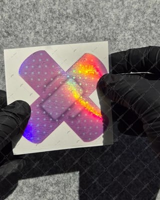 HLG113 Hologram Pembe Yarabandı Etiketi