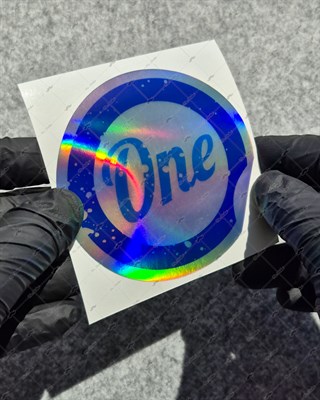 HLG114 Hologram Mavi Renk One Yazılı Etiket