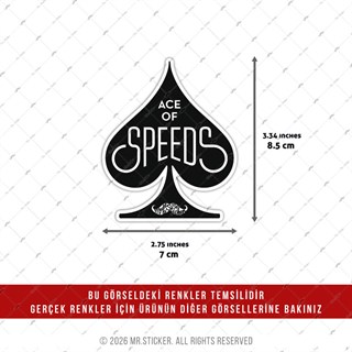 HLG119 Hologram Ace of Speeds Yazılı Etiket