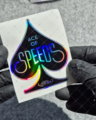 HLG119 Hologram Ace of Speeds Yazılı Etiket