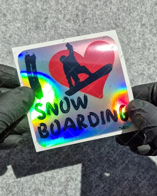 HLG121 Hologram Snow Boarding  Yazılı Etiket