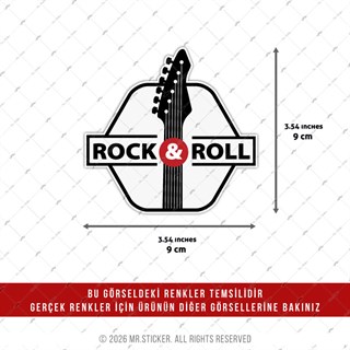 HLG123 Hologram Rock & Roll Yazılı Etiket