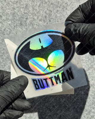 HLG124 Hologram Buttman Yazılı Etiket