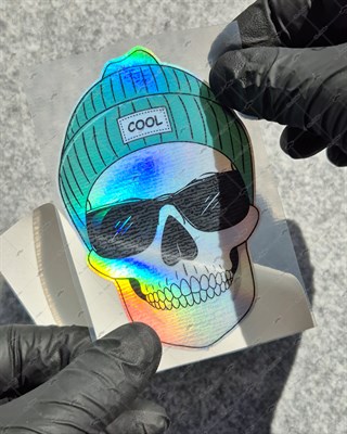 HLG127 Hologram Bereli Cool Kurukafa Etiketi