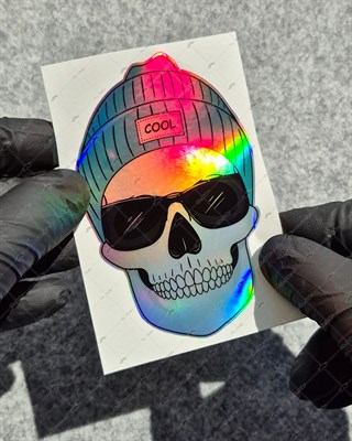 HLG127 Hologram Bereli Cool Kurukafa Etiketi