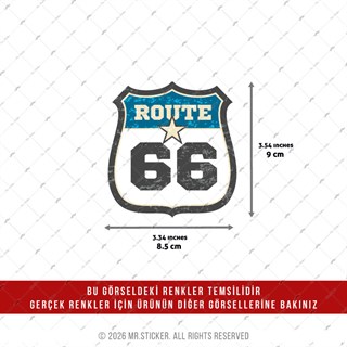 HLG128 Hologram Seri Route 66 Etiketi