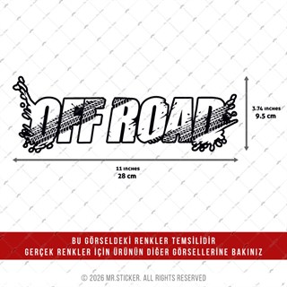 HLG130 Hologram Lastik Izi Efektli Off Road Yazisi