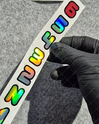 HLG131 Hologram 1 N 2 3 4 5 6 Yazili Vites Etiketi