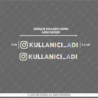 HLG39 Hologram Instagram Kask Vizör Etiketi İkili Set