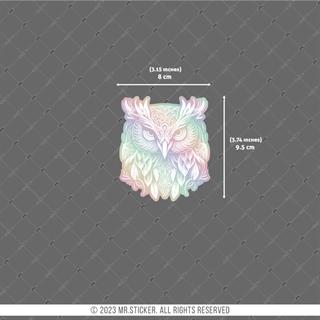 HLG87 Hologram Beyaz Baykuş Etiketi