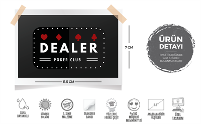 PKR2 Dealer Yazili Poket Etiketi