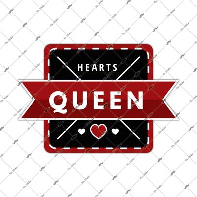 PKR6 Queen Yazili Poker Etiketi