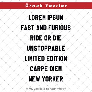 PRS21 New York Yazı Tipi Avantaj Set 2cm Yükseklik 10 karakter