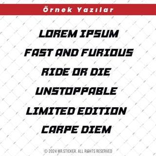 PRS22 Adana Yazı Tipi 2cm Yükseklik 10 karakter